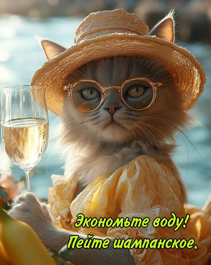 Экономьте воду! Пейте шампанское.