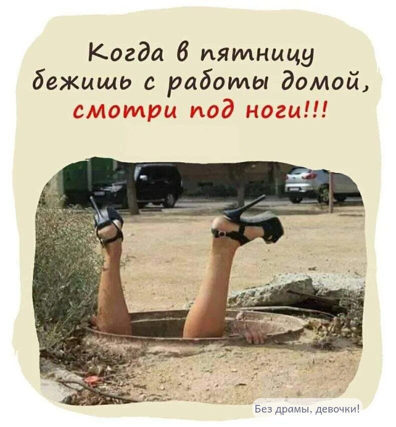 Когда в пятницу бежишь с работы домой, смотри под ноги!!!