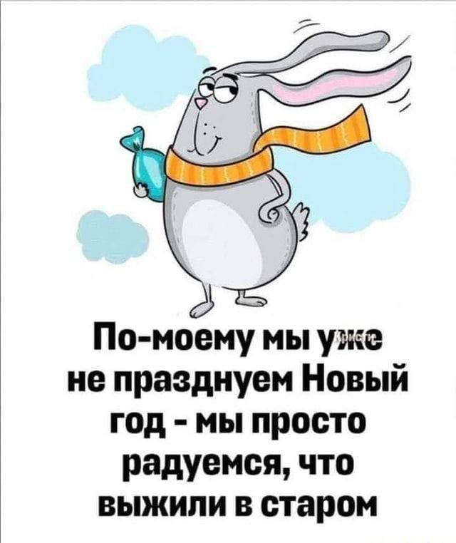 По-моему мы уже не празднуем Новый год - мы просто радуемся, что выжили в старом