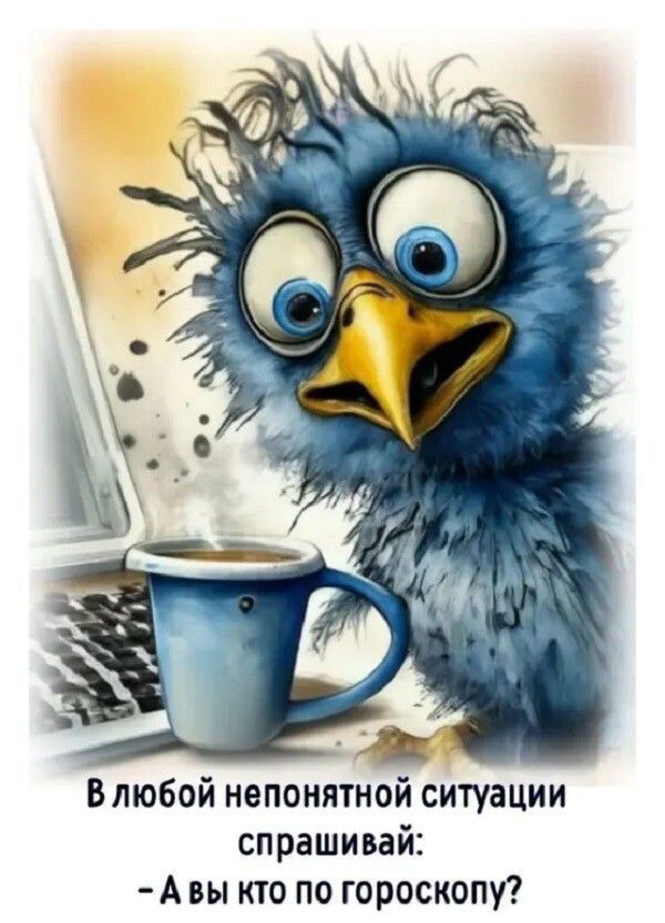 В любой непонятной ситуации спрашивай: - А вы кто по гороскопу?