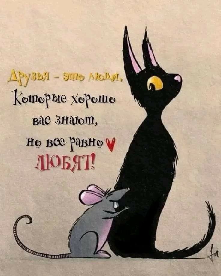 Друзья - это люди, которые хорошо вас знают, но все равно любят!