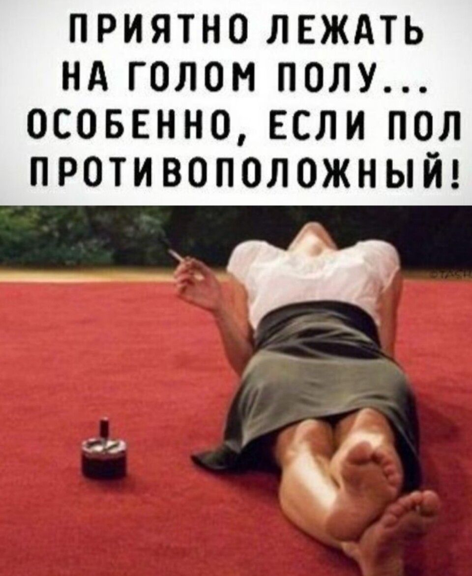 ПРИЯТНО ЛЕЖАТЬ НА ГОЛОМ ПОЛУ ОСОБЕННО ЕСЛИ ПОЛ ПРОТИВОПОЛОЖНЫЙ