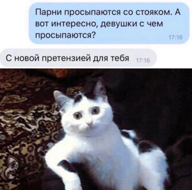 Парни просыпаются со станком А вот интересно девушки с чем просыпаются С новой претензией для тебя