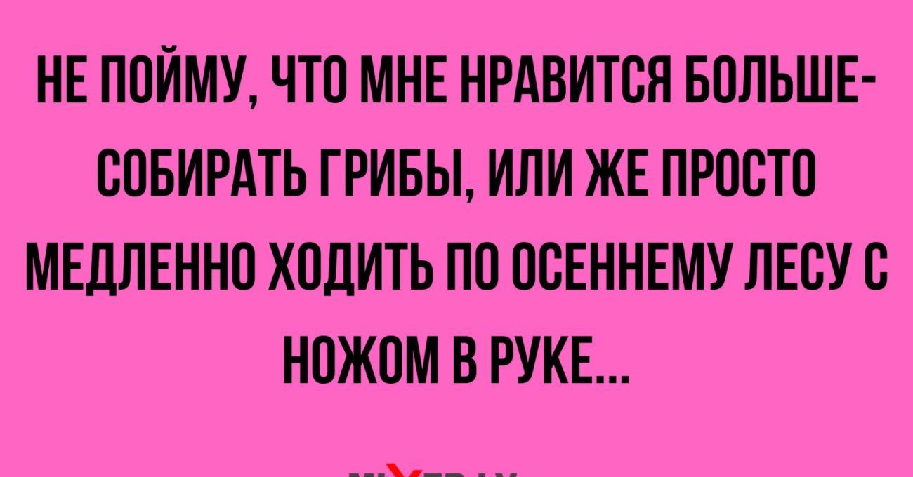 НЕ ППЙМУ ЧТО МНЕ НРАВИТСЯ БОЛЬШЕ СПБИРАТЬ ГРИБЫ ИЛИ ЖЕ ПРПЕТП МЕДЛЕННО ХПДИТЬ ПО ПВЕННЕМУ ЛЕВУС НПЖПМ В РУКЕ _