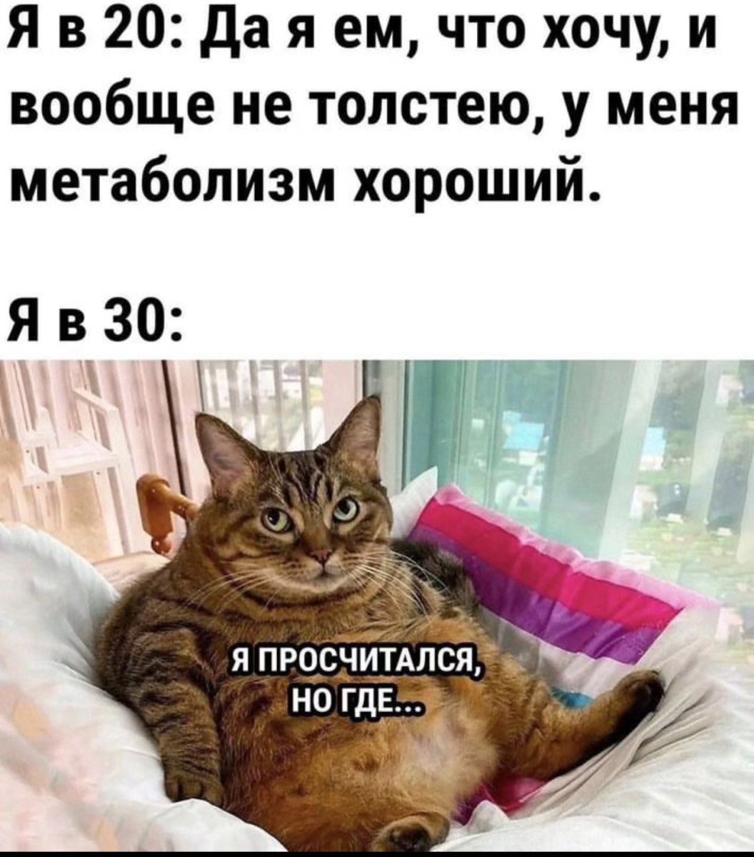 Я в 20 да я ем что хочу и вообще не толстею у меня метаболизм хороший