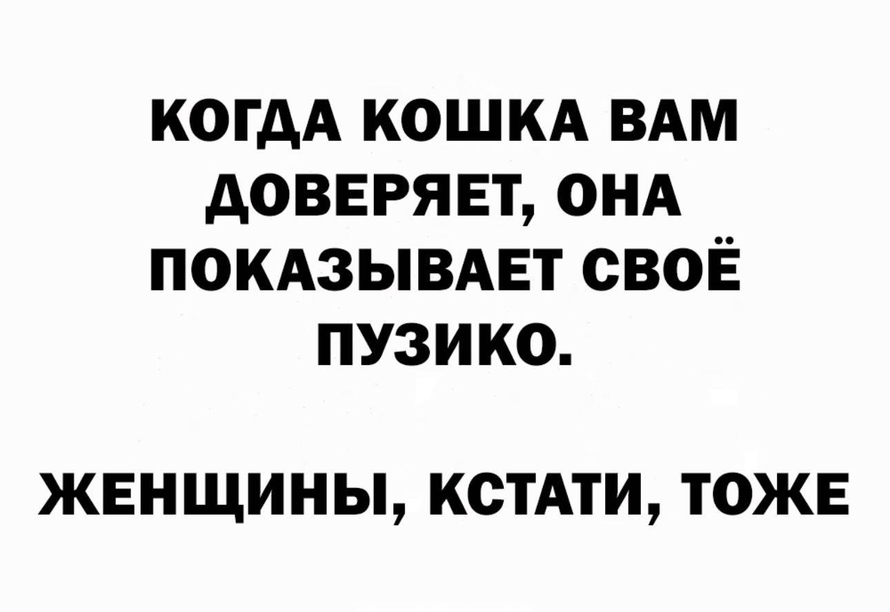 КОГДА КОШКА вдм доверяет онд покдзывмзт своё пузико ЖЕНЩИНЫ КСТАТИ ТОЖЕ