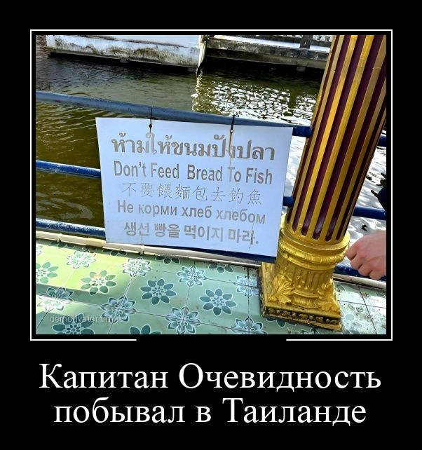 Капитан Очевидность побывал в Таиланде