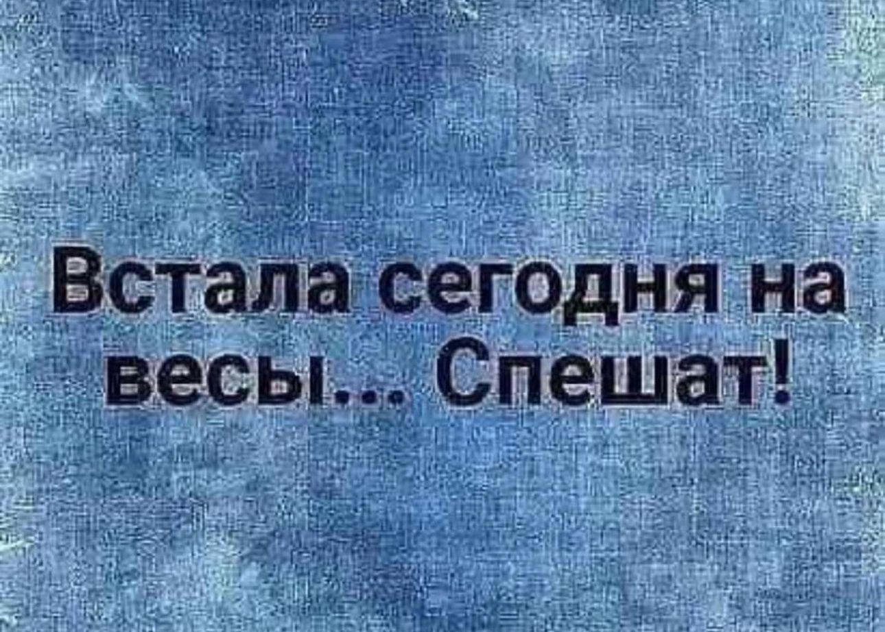 Встала сегодня на весы Спеш ат