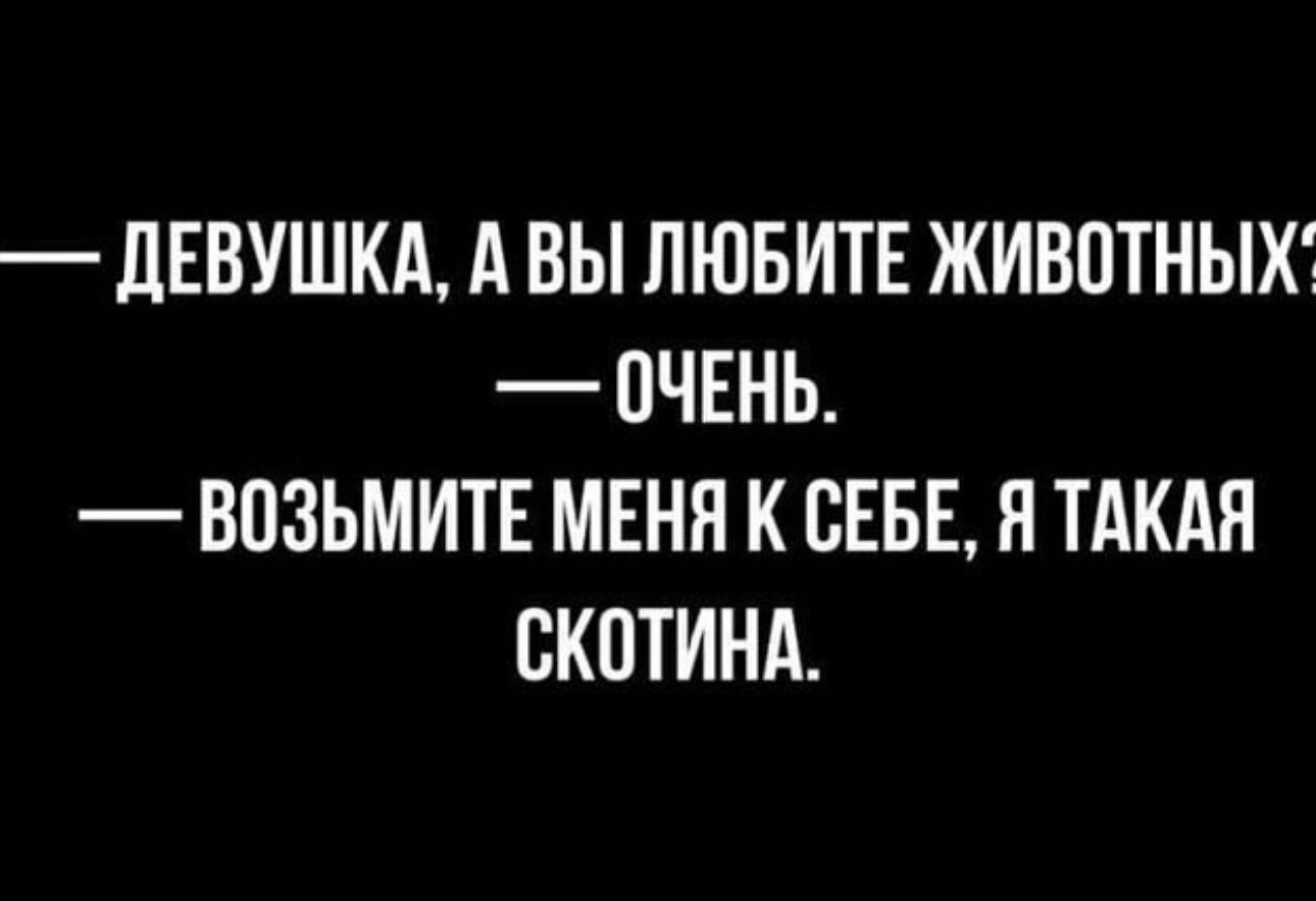 ДЕВУШКА А ВЫ ЛЮБИТЕ ЖИВОТНЫЖ ОЧЕНЬ ВОЗЬМИТЕ МЕНЯ К СЕБЕ П ТАКАЯ БКПТИНА