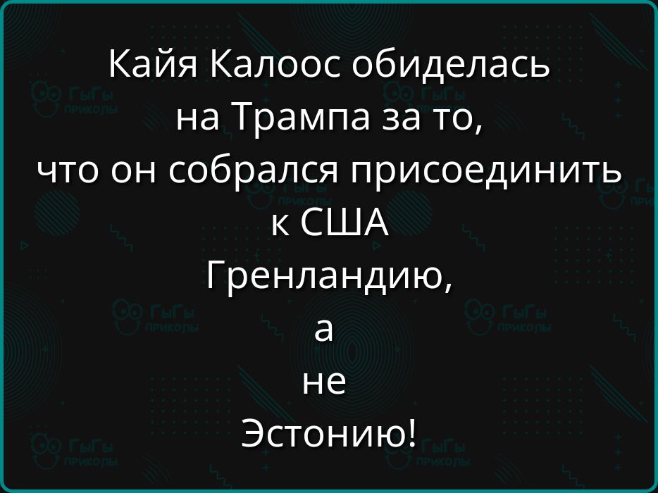 Кайя Каллоос обиделась на Трампа за то, что он собирался присоединить к США Гренландии, а не Эстонию!