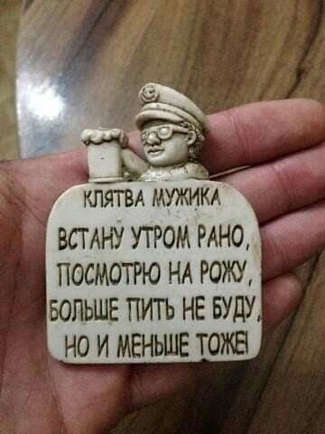 ПОСМОТРЮ НА РОЖУ БОЛЬШЕ ПИТЬ НЕ БУДУ НО И МЕНЬШЕ ТОЖЕ