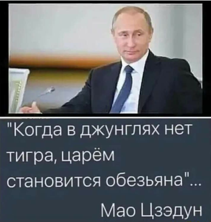 Когда в джунглях нет тигра царём становится обезьяна Мао Цзэдун