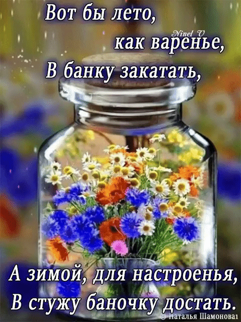 Вот бы лето как варенье банку закатать 3 А зимоиЁ для Йёцроенья В стужу _баночку достать Шаипнпвп