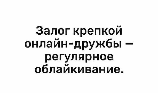 Залог крепкой онлайндружбы регулярное облайкивание