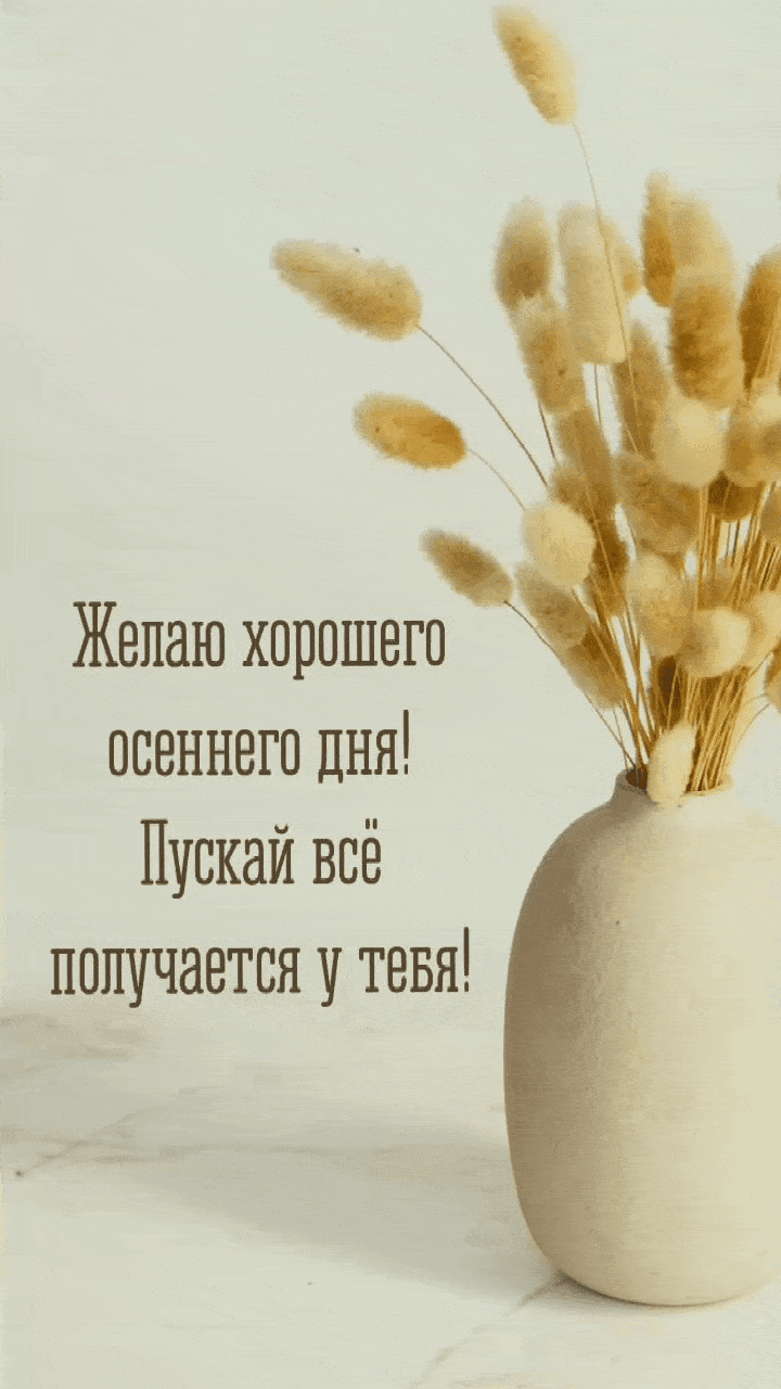Желаю хорошего осеннего дня Пускай всё _ пппучаетсяу тевя