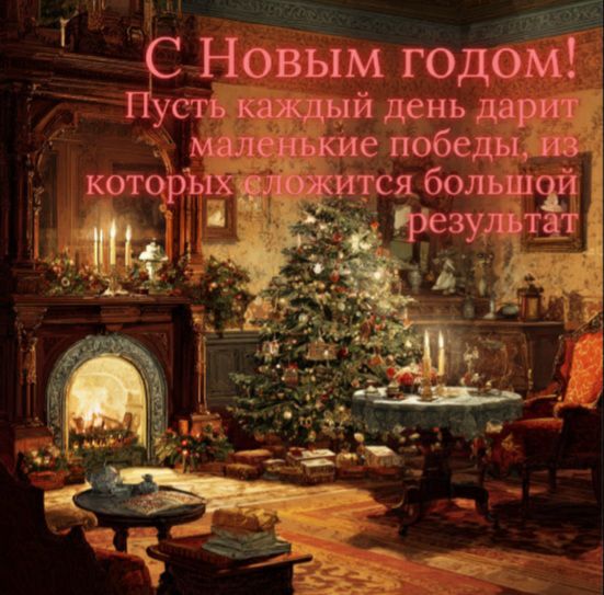 С Новым годом! Пусть каждый день дарит маленькие победы, из которых складывается большой результат