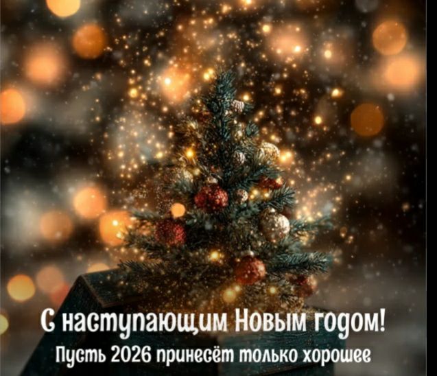 С наступающим Новым годом! Пусть 2026 принесёт только хорошее