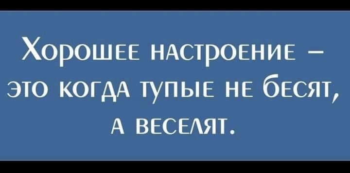 Хороши НАСТРОЕНИЕ это КОГДА тупые НЕ бют А ввсыят