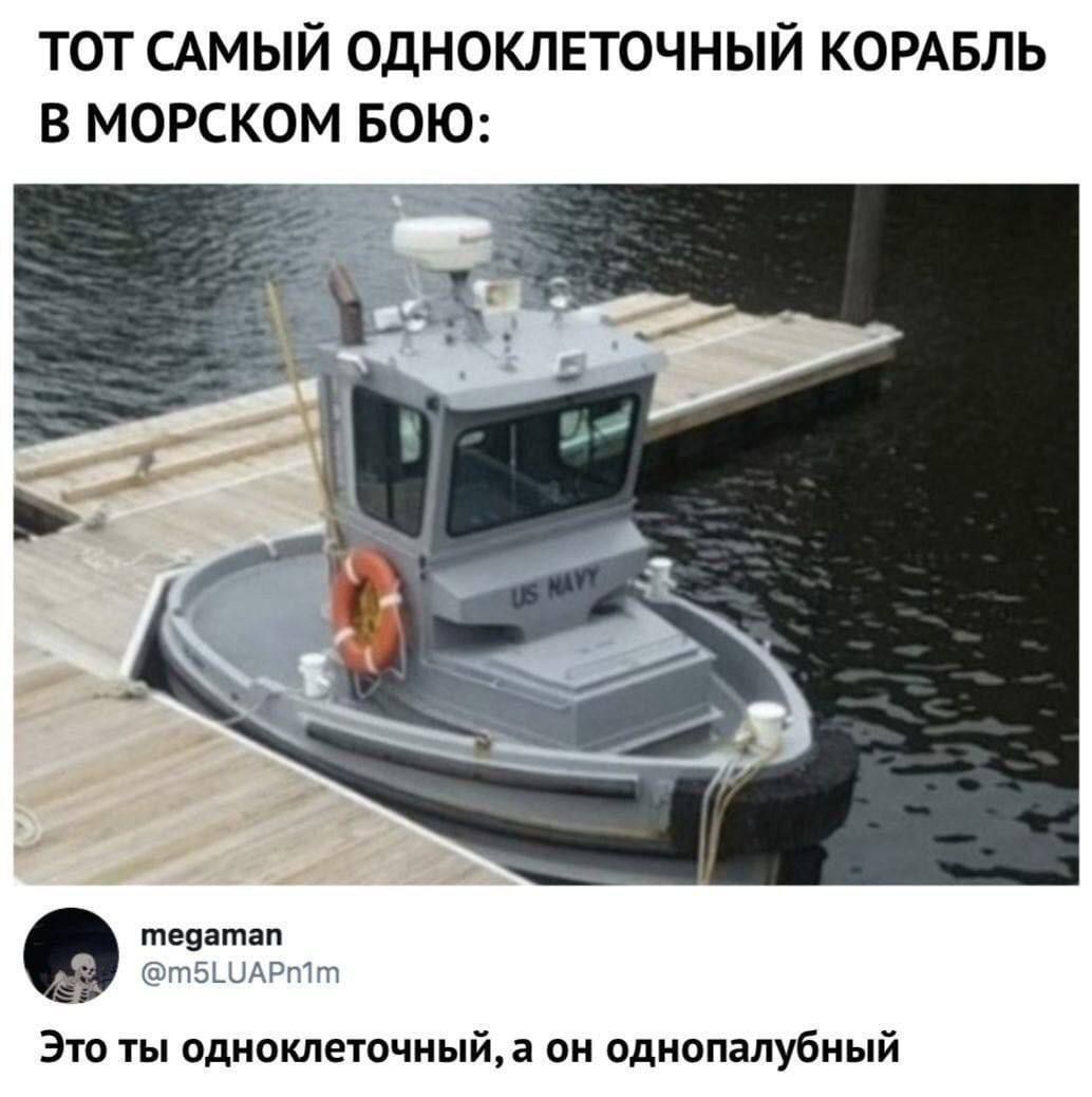 ТОТ САМЫЙ ОДНОКЛЕТОЧНЫЙ КОРАБЛЬ В МОРСКОМ БОЮ тедатат Это ты одноклеточный а он однопалубный