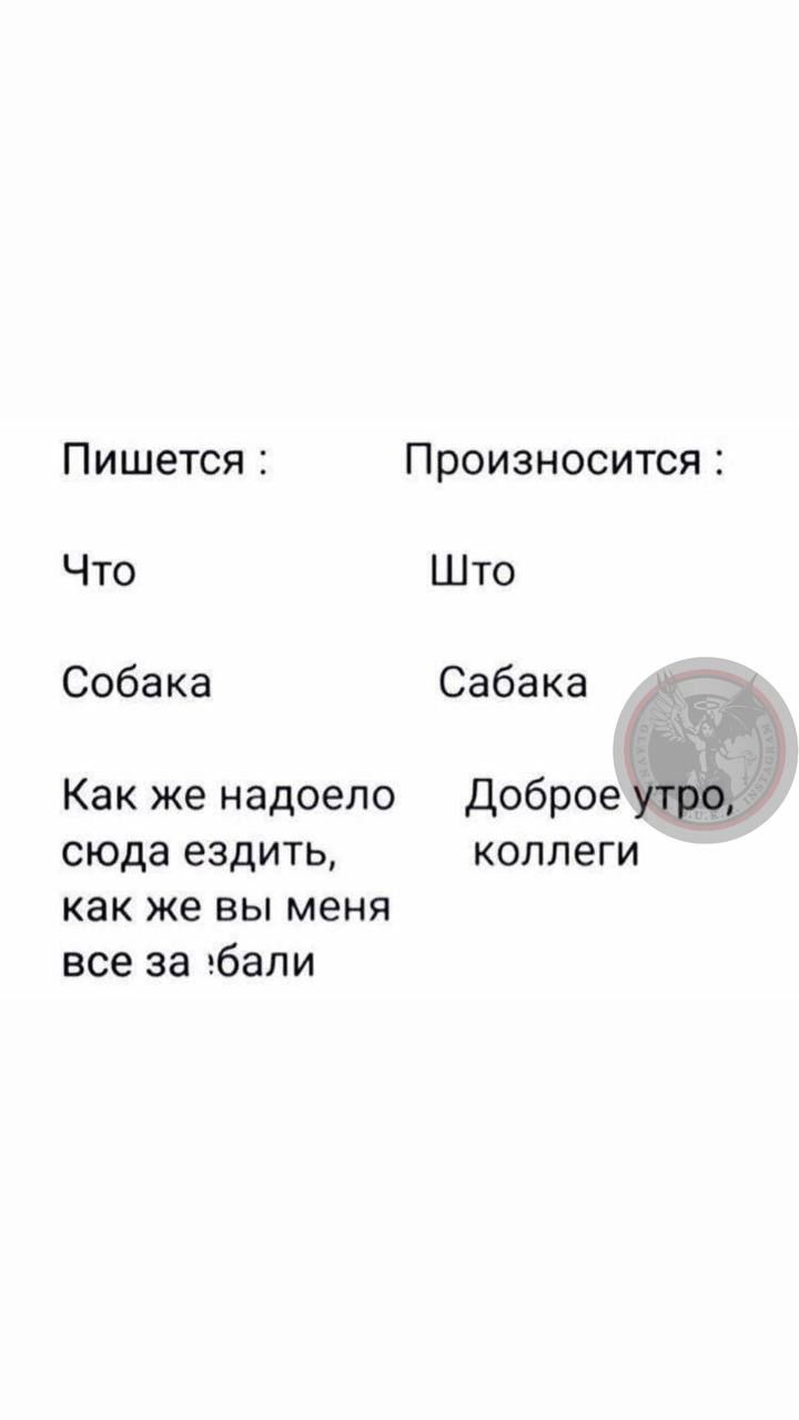 Пишется Произносится Что Што Собака Сабака Как же надоело Доброе сюда ездить коллеги как же вы меня все за бали