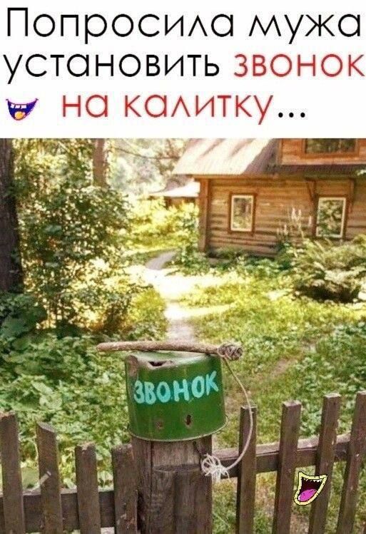 Попросила мужа установить ЗВОНОК на калитку...