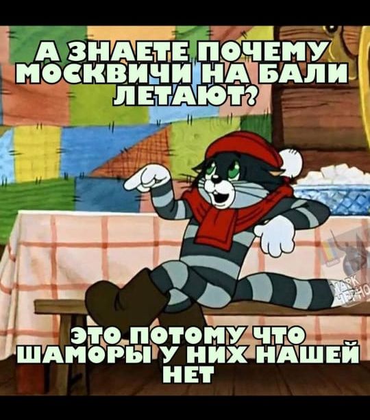 А знаете почему москвичи на Бали летают? Это потому что шаморы у них нашей нет