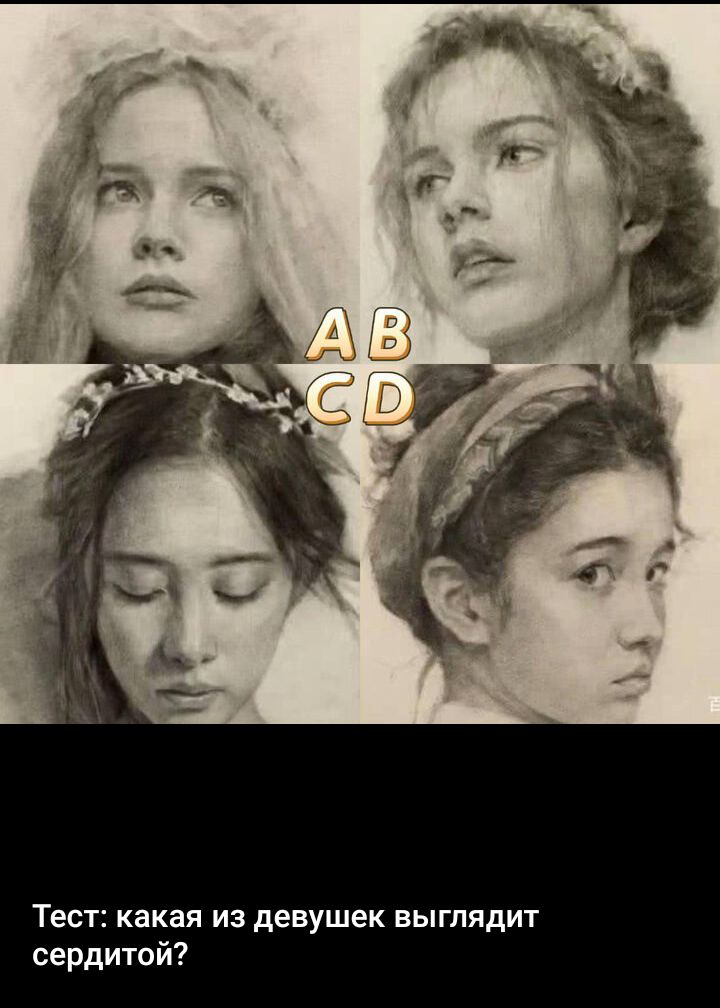 Тест: какая из девушек выглядит сердитой?