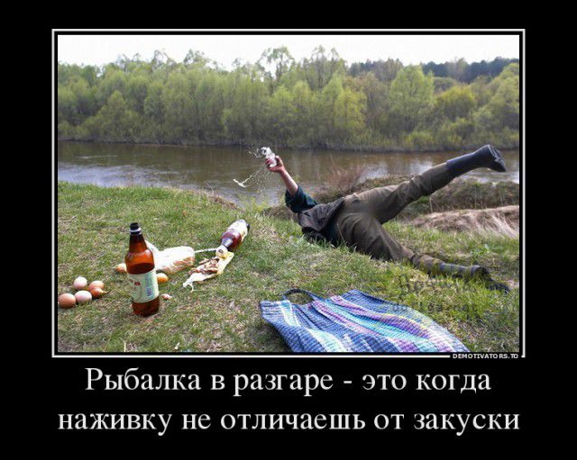 Рыбалка в разгаре - это когда наживку не отличаешь от закуски