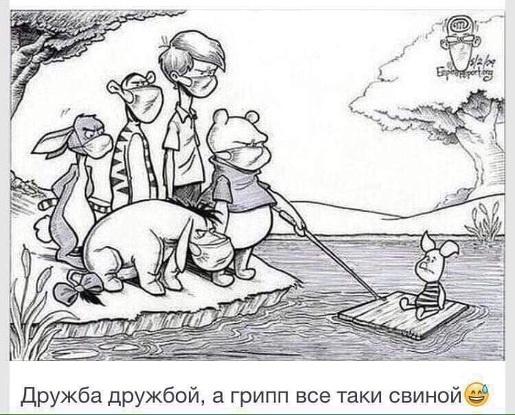 Дружба дружбой, а грипп все таки свиной😂