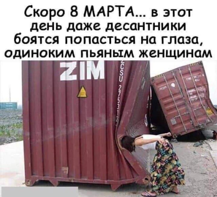 Скоро 8 МАРТА... в этот день даже десантники боятся попасться на глаза, одиноким пьяным женщинам