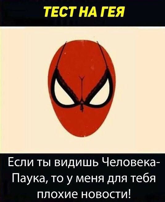 ТЕСТНА ГЕЯ Если ты видишь Человека Паука то у меня для тебя плохие новости