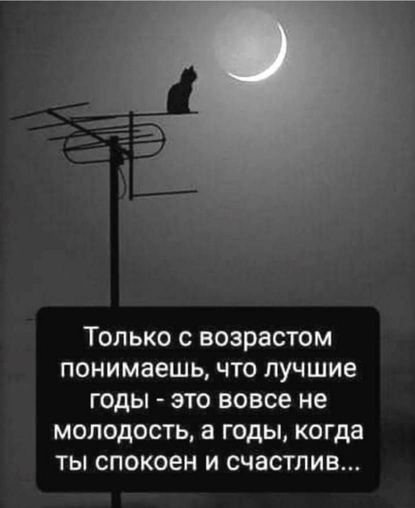 ТОЛЬКО С возрастом ПОНИМЗОШЬ ЧТО ЛУЧШИЕ ГОДЫ ЭТО вовсе не МОЛОДОСТЬ а ГОДЫ когда ТЫ СПОКОЕН И счастлив