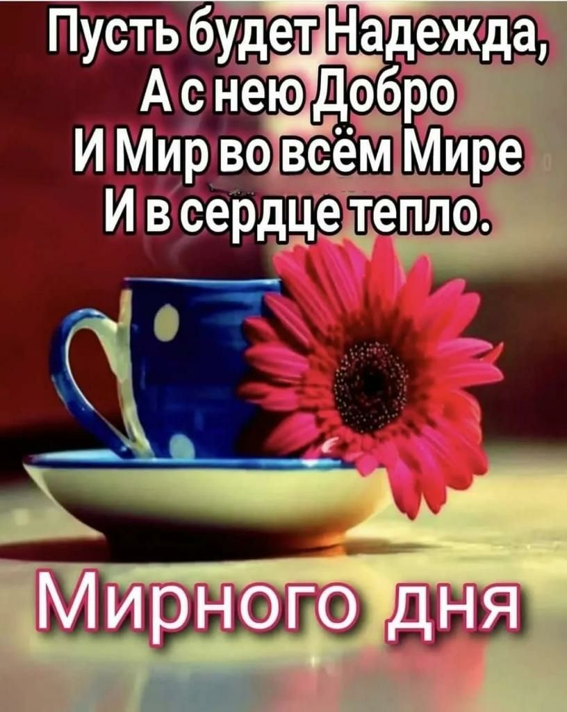 Пусть будетНадежда АснеюДобро И Мирво всем Мире И ёсердце МИрного дНя