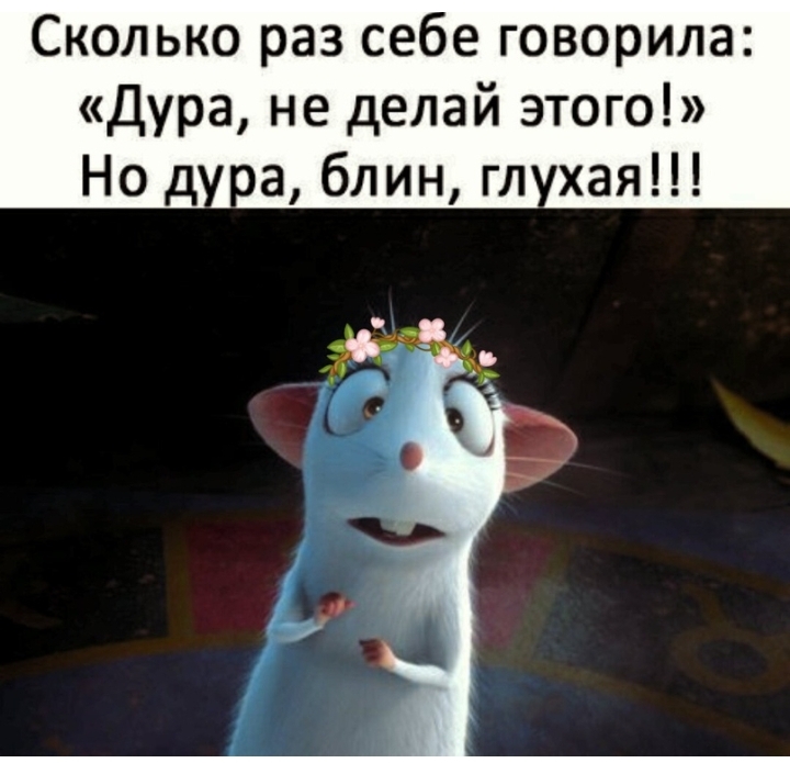 Сколько раз себе говорила Дура не делай этого Но д оа блин гл хая