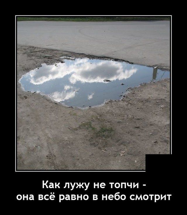 Как лужу не топчи она всё равно в небо смотрит