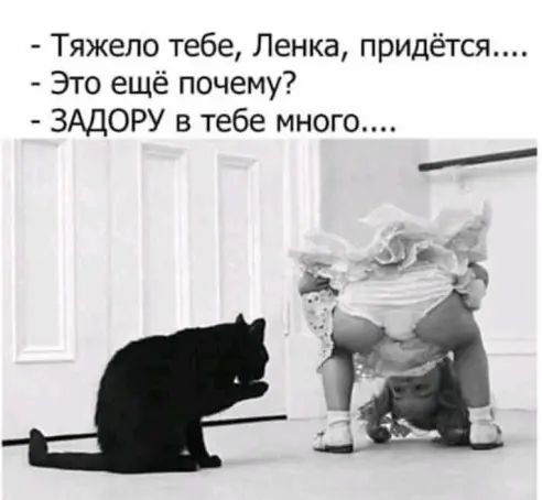 Тяжело тебе Ленка придётся Это ещё почему ЗАДОРУ в тебе много