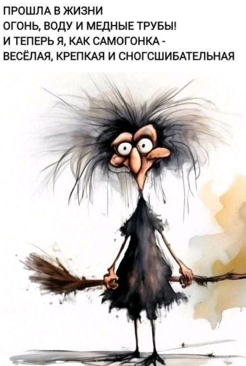 ПРОШЛА В ЖИЗНИ ОГОНЬ, ВОДУ И МЕДНЫЕ ТРУБЫ! И ТЕПЕРЬ Я, КАК САМОГОНКА - ВЕСЁЛАЯ, КРЕПКАЯ И СНОГСШИБАТЕЛЬНАЯ