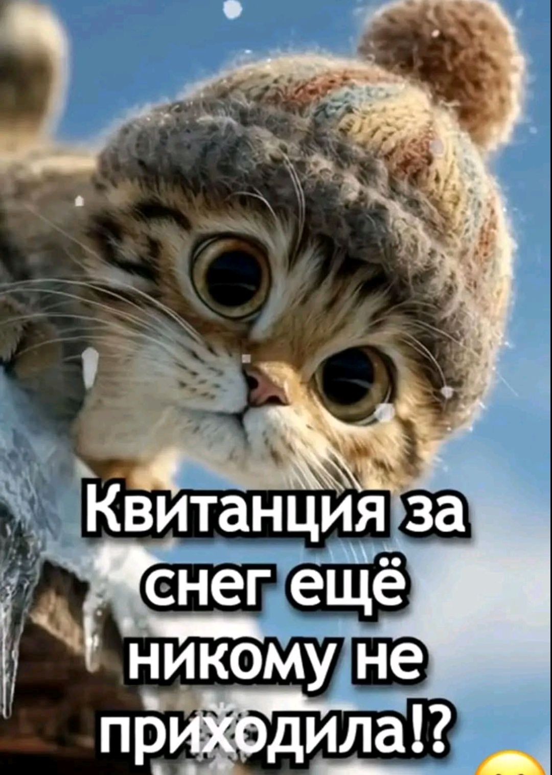 Квитанция за снег ещё никому не приходила!?