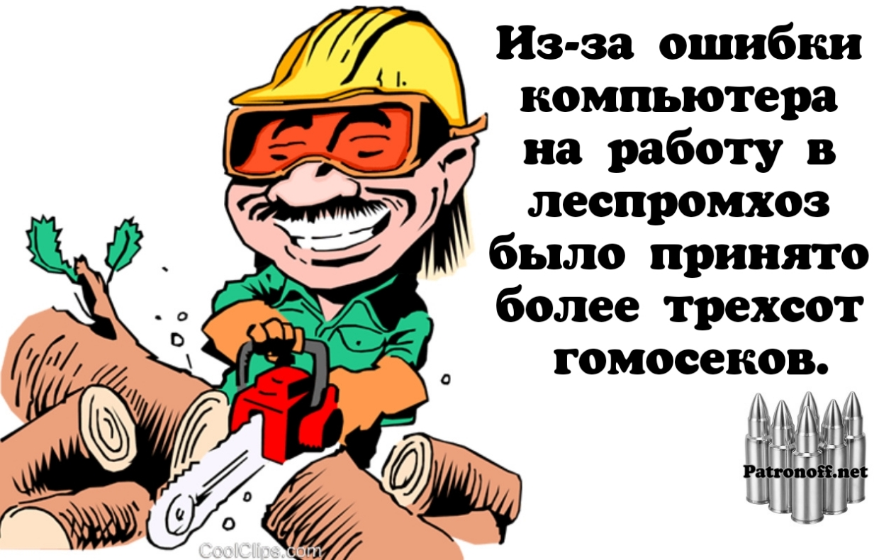 Из за ошибки компьютера на работу в леспромхоз было принято более трехсот гомосеков