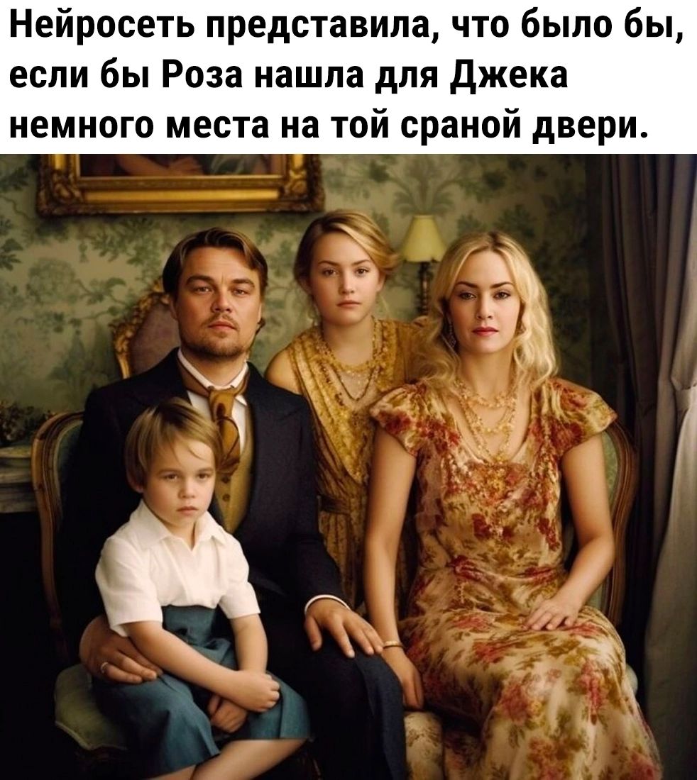 Нейросеть представила что было бы если бы Роза нашла для джека немного места на той сраной двери Ц4