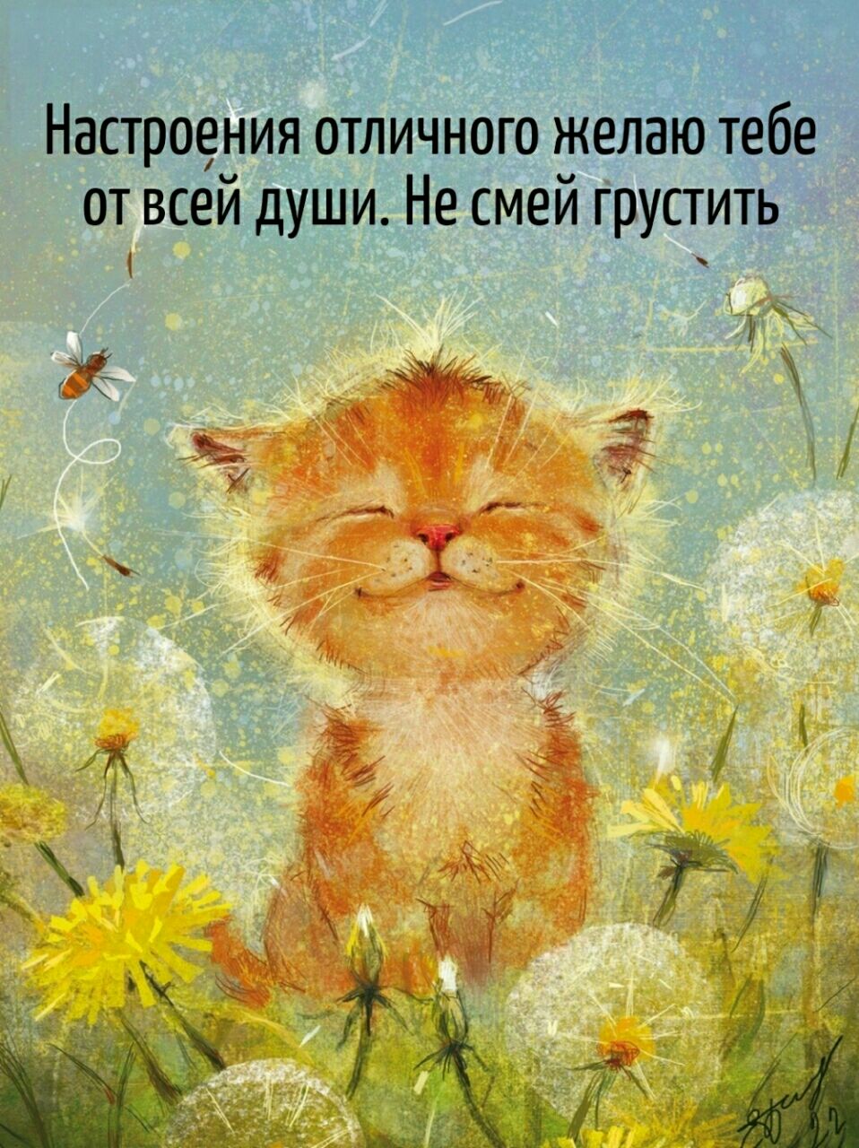 НОСТРООНИЯ ОТЛИЧНОГО желаю тебе от всей души Не смей грусгить