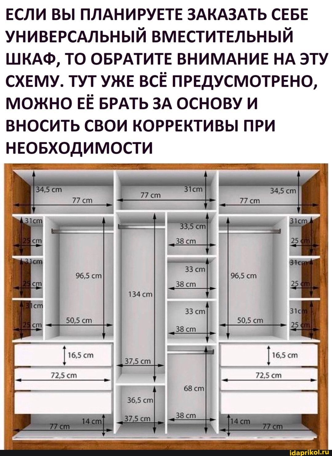 ЕСЛИ вы ПЛАНИРУЕТЕ ЗАКАЗАТЬ СЕБЕ универсдльный вмвститвльный ШКАФ то ОБРАТИТЕ ВНИМАНИЕ НА эту схему тут УЖЕ ВСЁ прндусмотрвно можно ЕЁ БРАТЬ 3А основу и вносить свои коррективы при НЕОБХОДИ МОСТИ