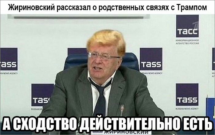 Жириновский рассказал о родственных связях с Трампом д сходство действитшьно ЕЁТЬ