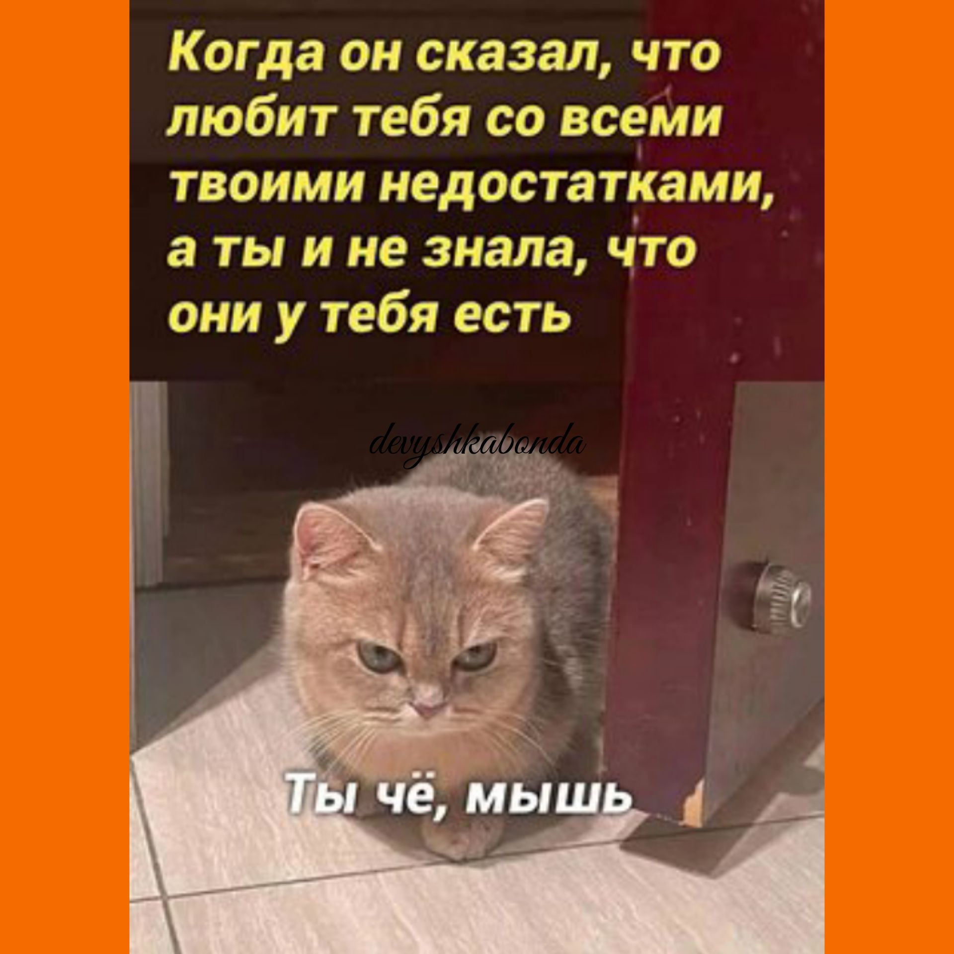 Когда он сказал что любит тебя со всети твоими недостатками а ты и не знала что они у тебя есть