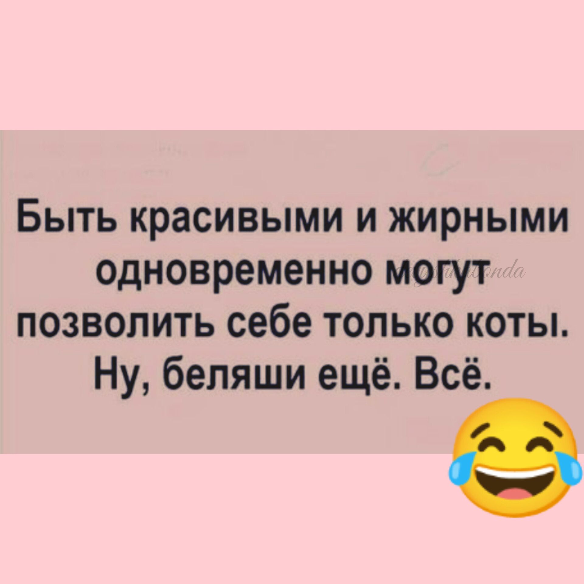 Быть красивыми и жирными одновременно могут позволить себе только коты Ну беляши ещё Всё