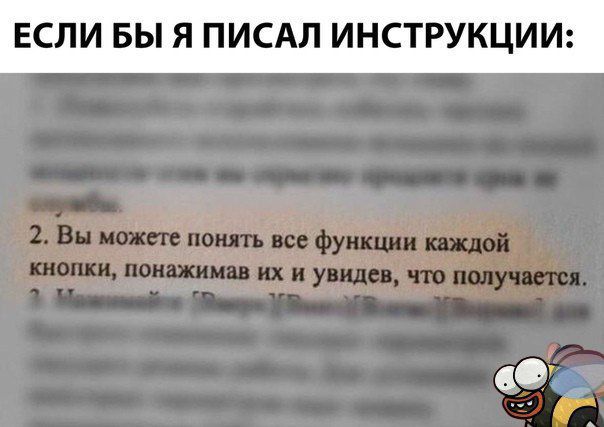 ЕСЛИ БЫ Я ПИСАЛ ИНСТРУКЦИИ