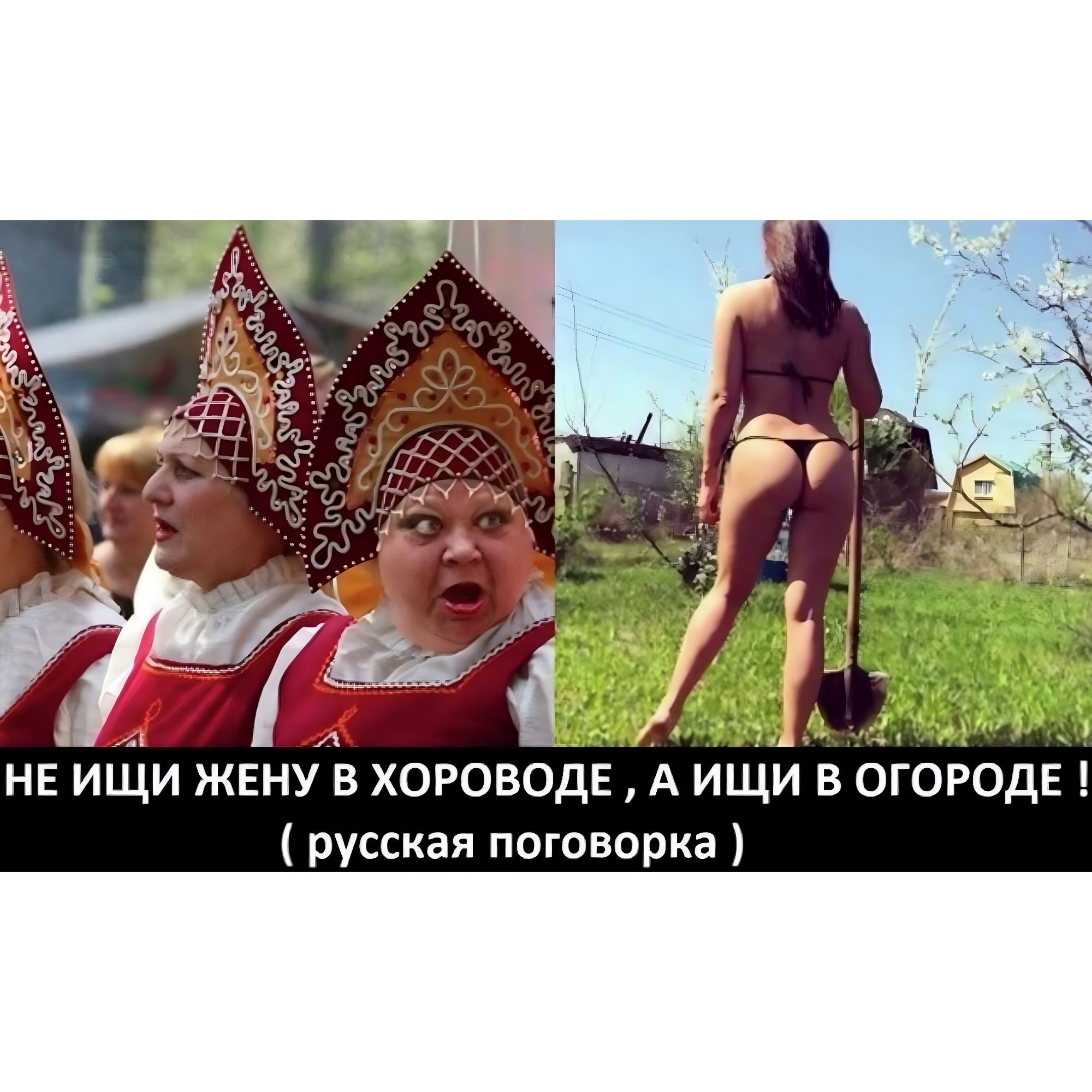 1 _ НЕ ищи жену в ХОРОВОДЕ А ищи в огороде русская поговорка