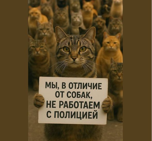 МЫ, В ОТЛИЧИИ ОТ СОБАК, НЕ РАБОТАЕМ С ПОЛИЦИЕЙ