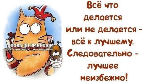 ВСе что делается или не делается всё к лучшему Следовательно лучшее неизбежно