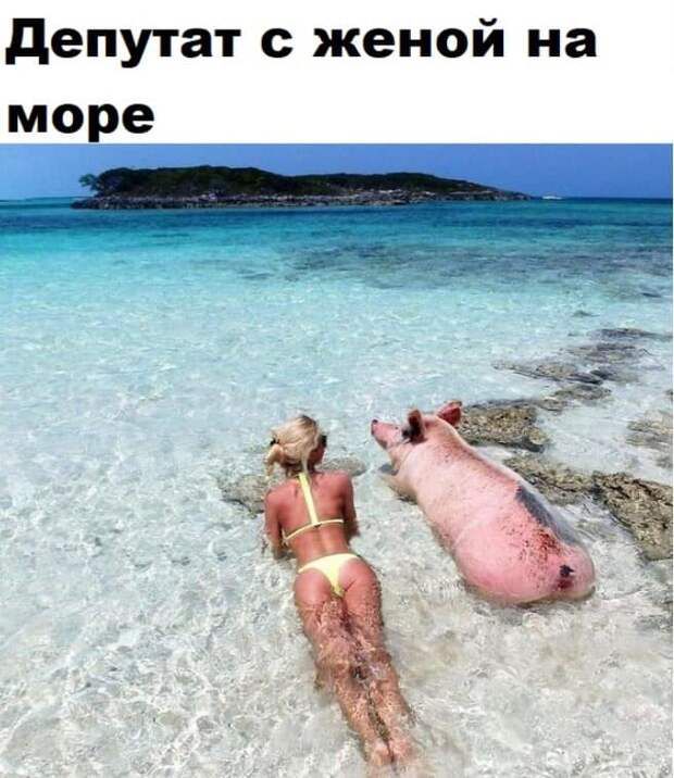 депутат с женой на море